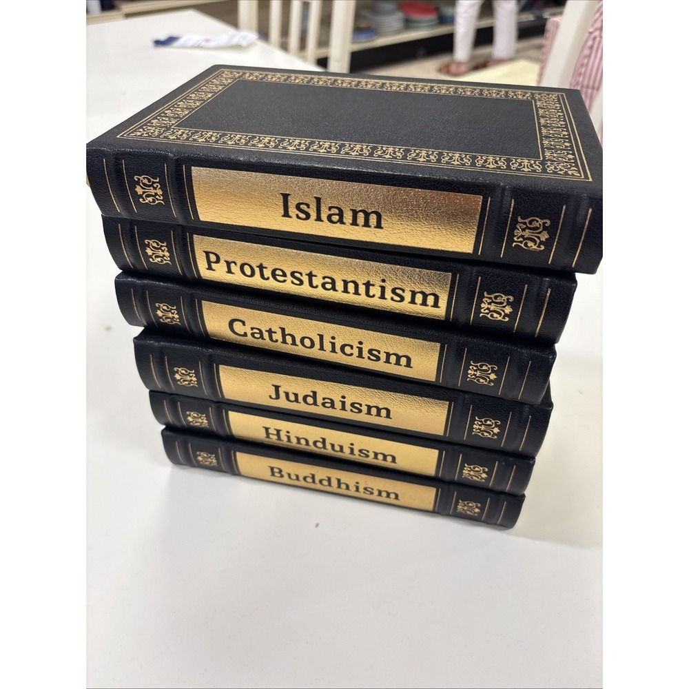 The WORLD'S GREAT RELIGIONS 6 Volume Set by Easton Press Leather Like New Gilt